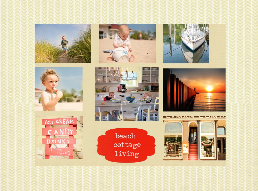 beach cottage collage